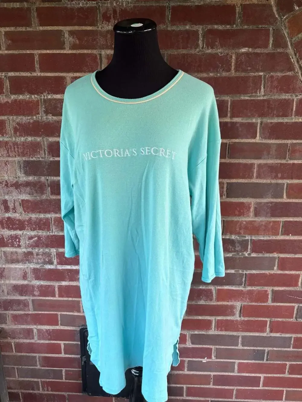 Victoria's Secret Pink Shirt Can't Get Up Women's Jr Size S Sleep Green *READ*